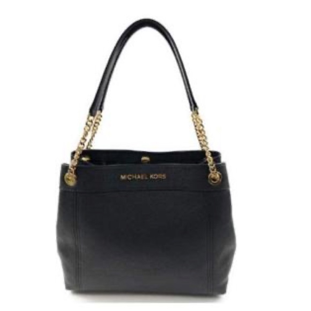 Michael Kors Large Jet Set Item Chain Shoulder Tote (Black) 35T9GTTE7L